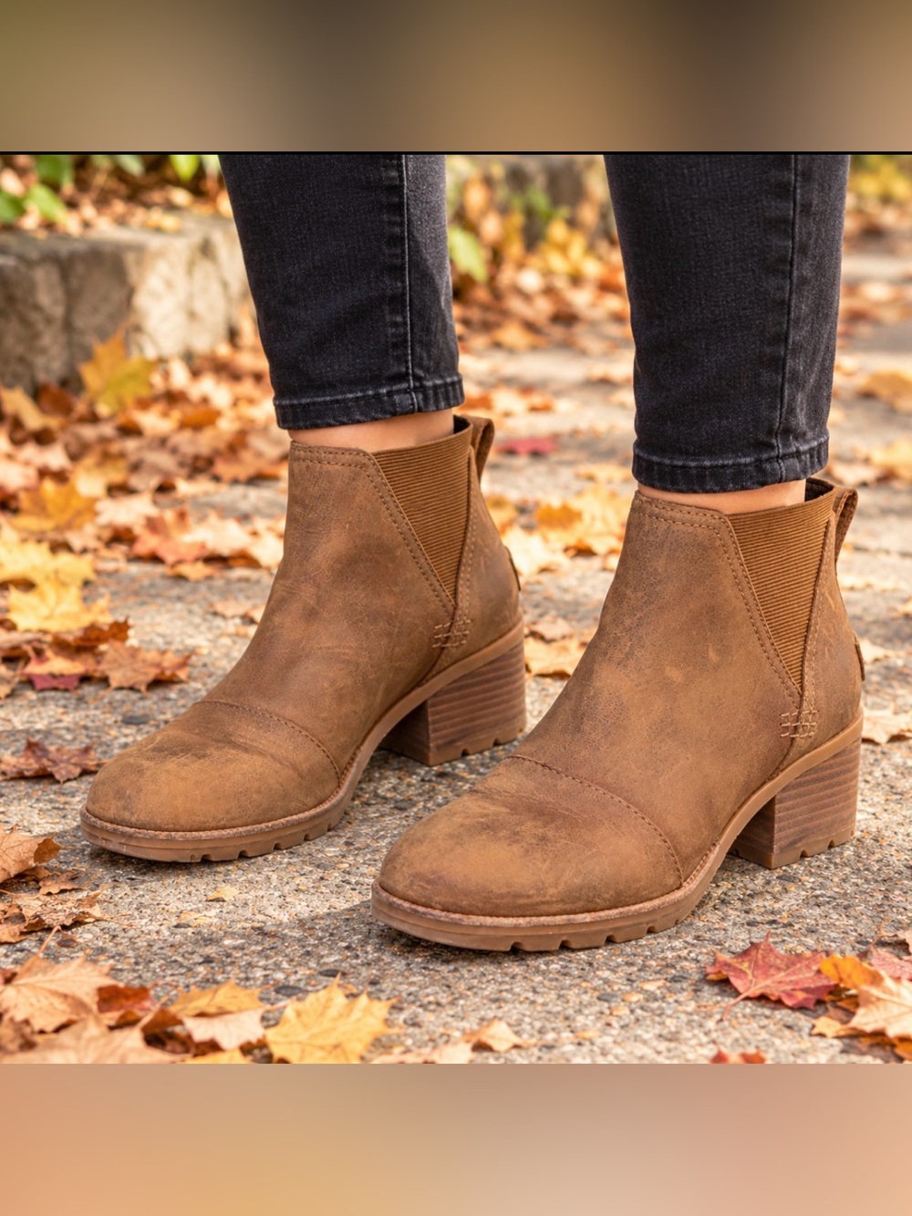 Sorel Cate Brown Chelsea Ankle Boots | Women’s Size 7